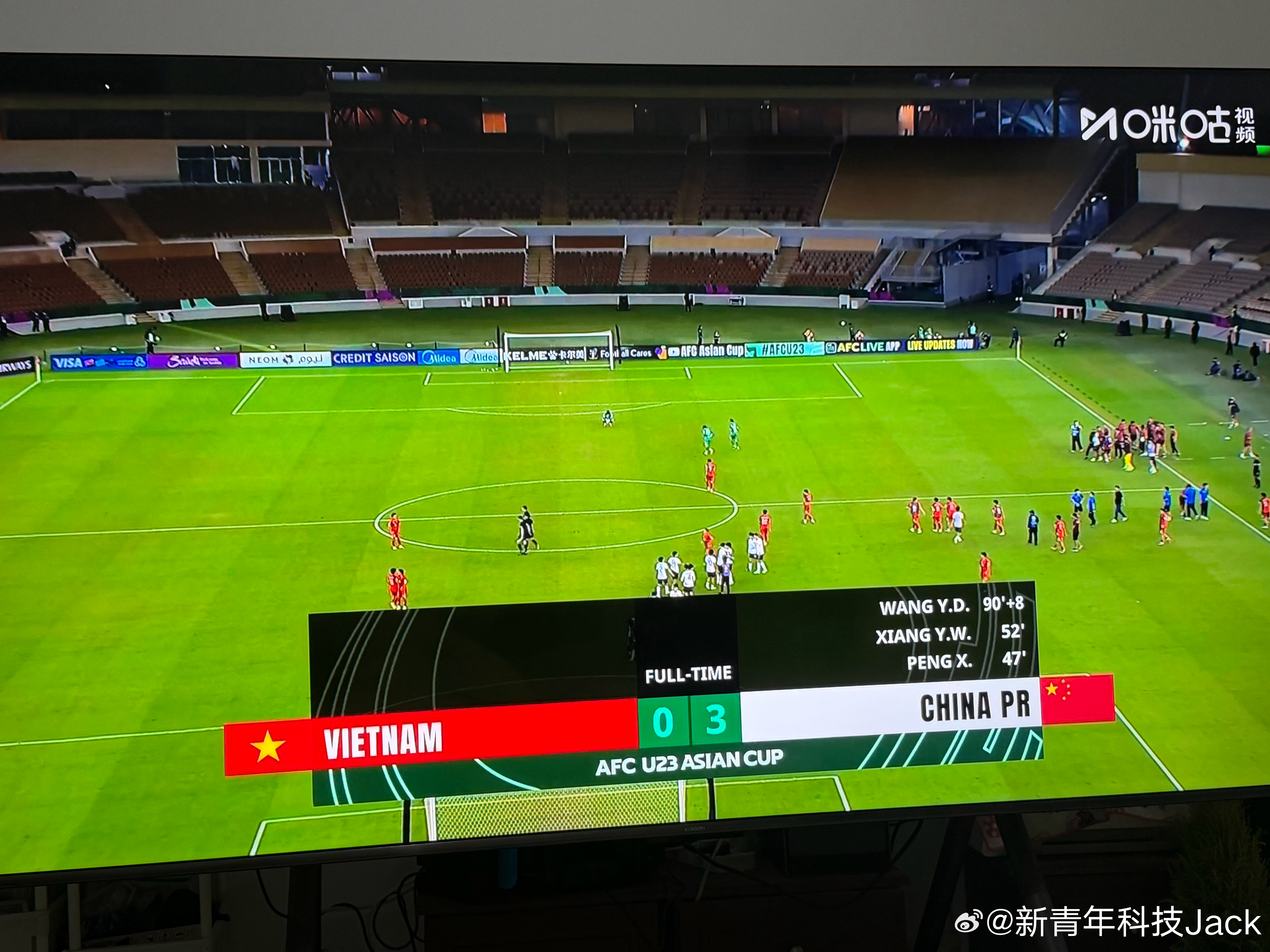 U23国足vs越南这场球员很拼，感觉我们身体素质不错，战术也很清晰得当越南那边没