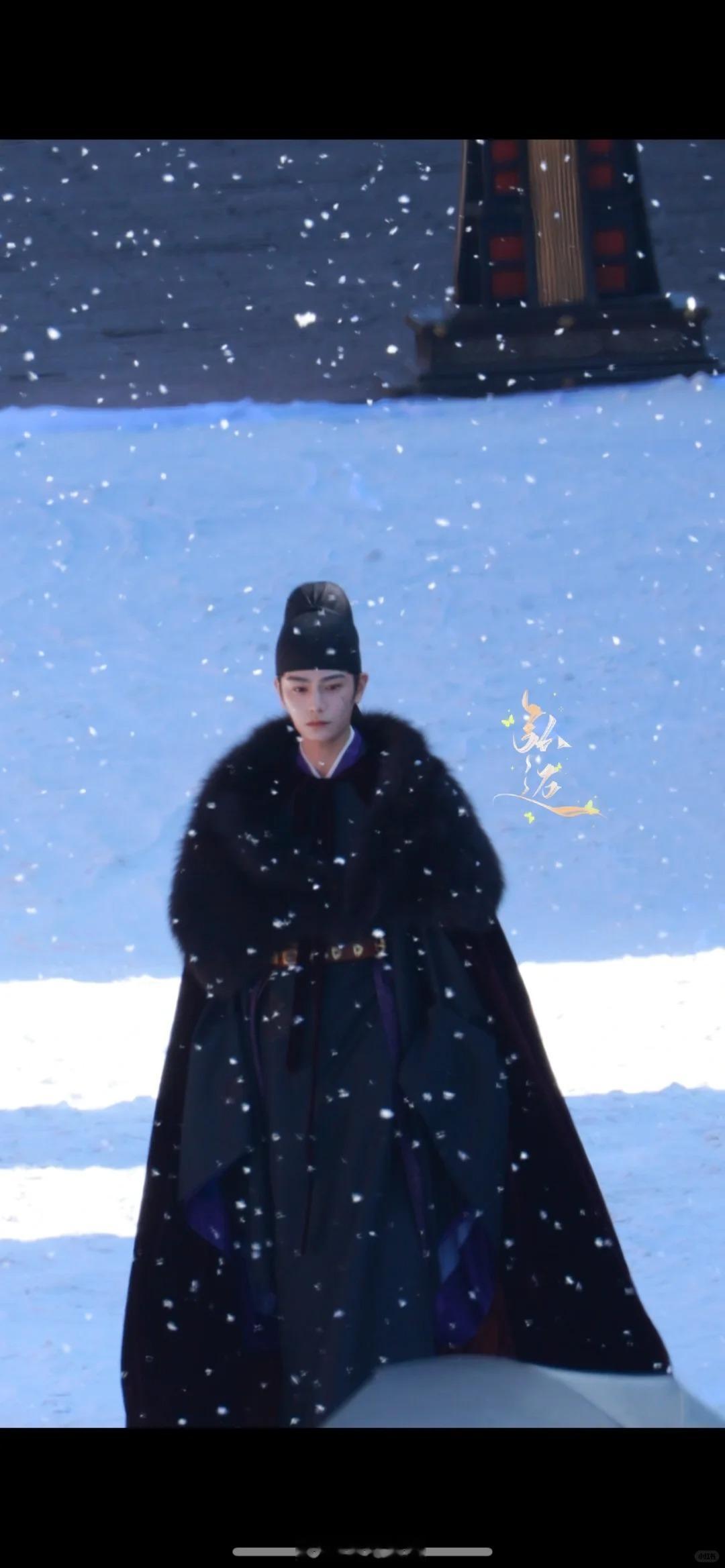 丁禹兮司宫令雪中路透丁禹兮司宫令雪中独行 氛围感拉满 