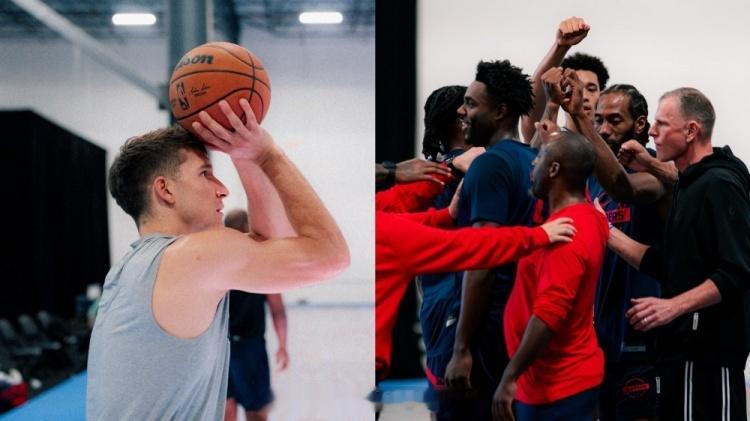 小卡今天参加了球队合练，距离复出越来越近了！