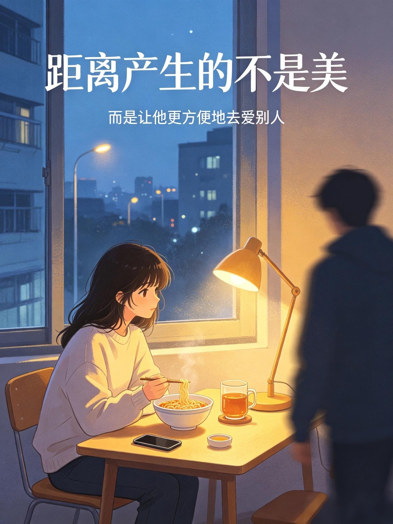 距离产生的不是美，是给了别人机会
 
以前总以为，适当留点距离，感情才能长久。