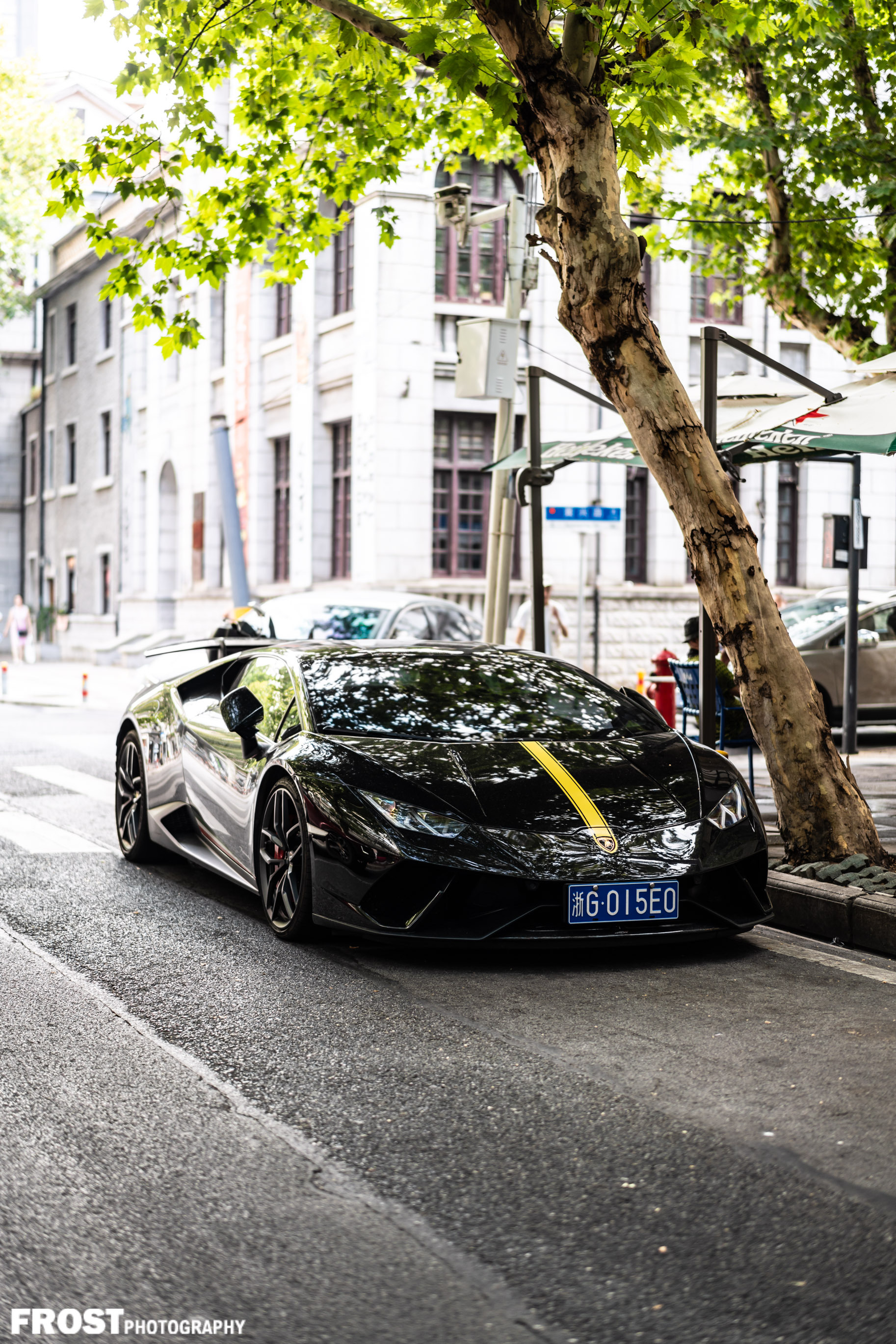 武汉唯一一辆兰博基尼huracan performante，夏季高温出街汉口胜利