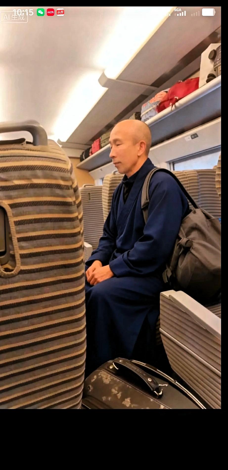 高铁上挨着坐了个出家人，我也没忍住好奇心，跟他搭了几句话。
 
师父出家前，是一