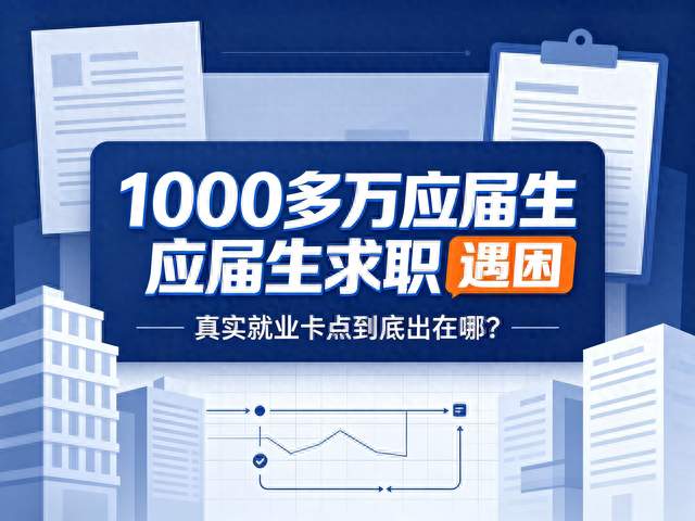 1000多万应届生求职遇困，真实就业卡点到底出在哪？
