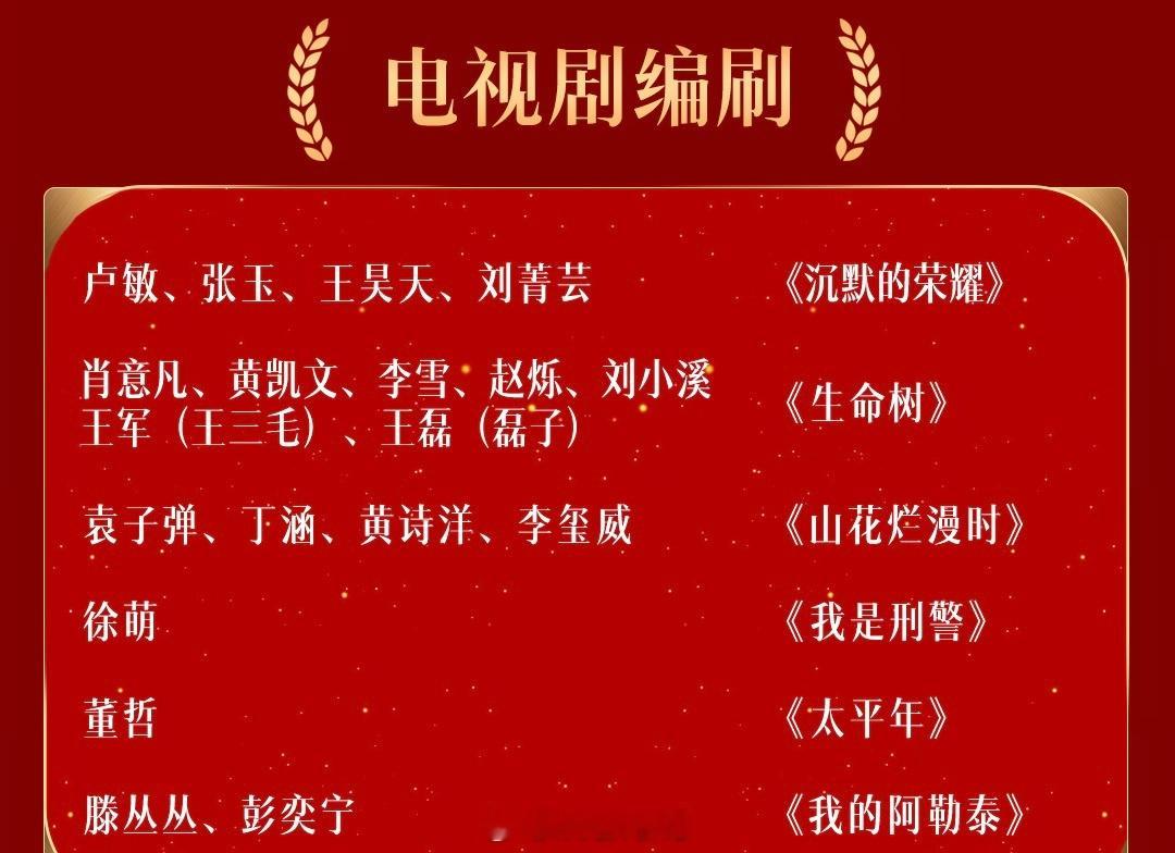 金鹰奖提名名单里把电视剧编剧打成了编刷……这是认真的吗？金鹰奖把电视剧编剧打成了