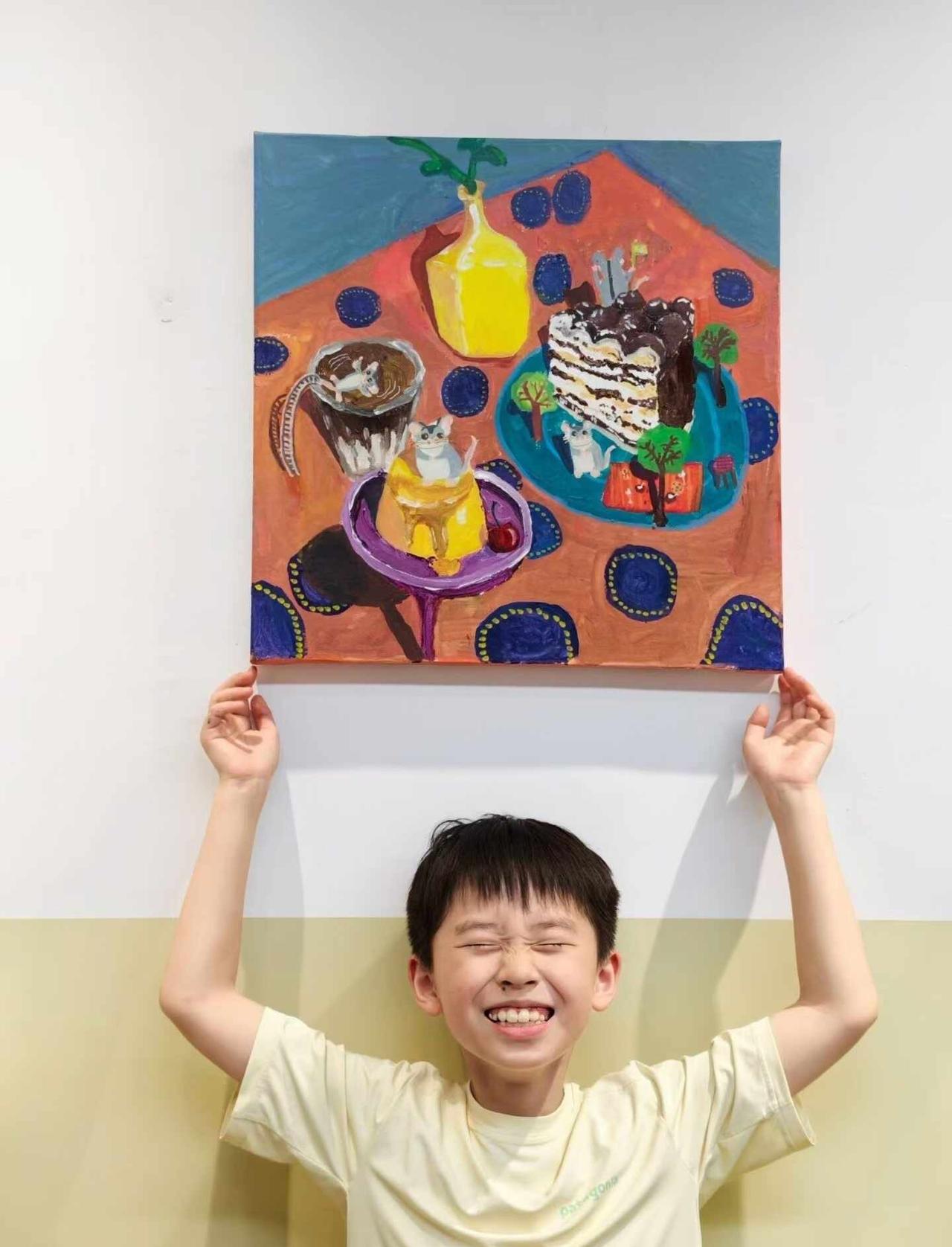 以画为梦｜快乐是甜的🎨
宠物系列：多比的下午茶