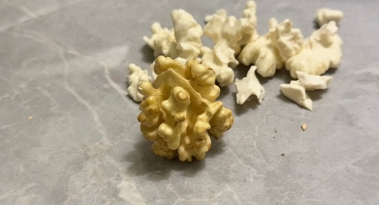 最有成就感的事之一莫过于剥出一个完美的核桃 
