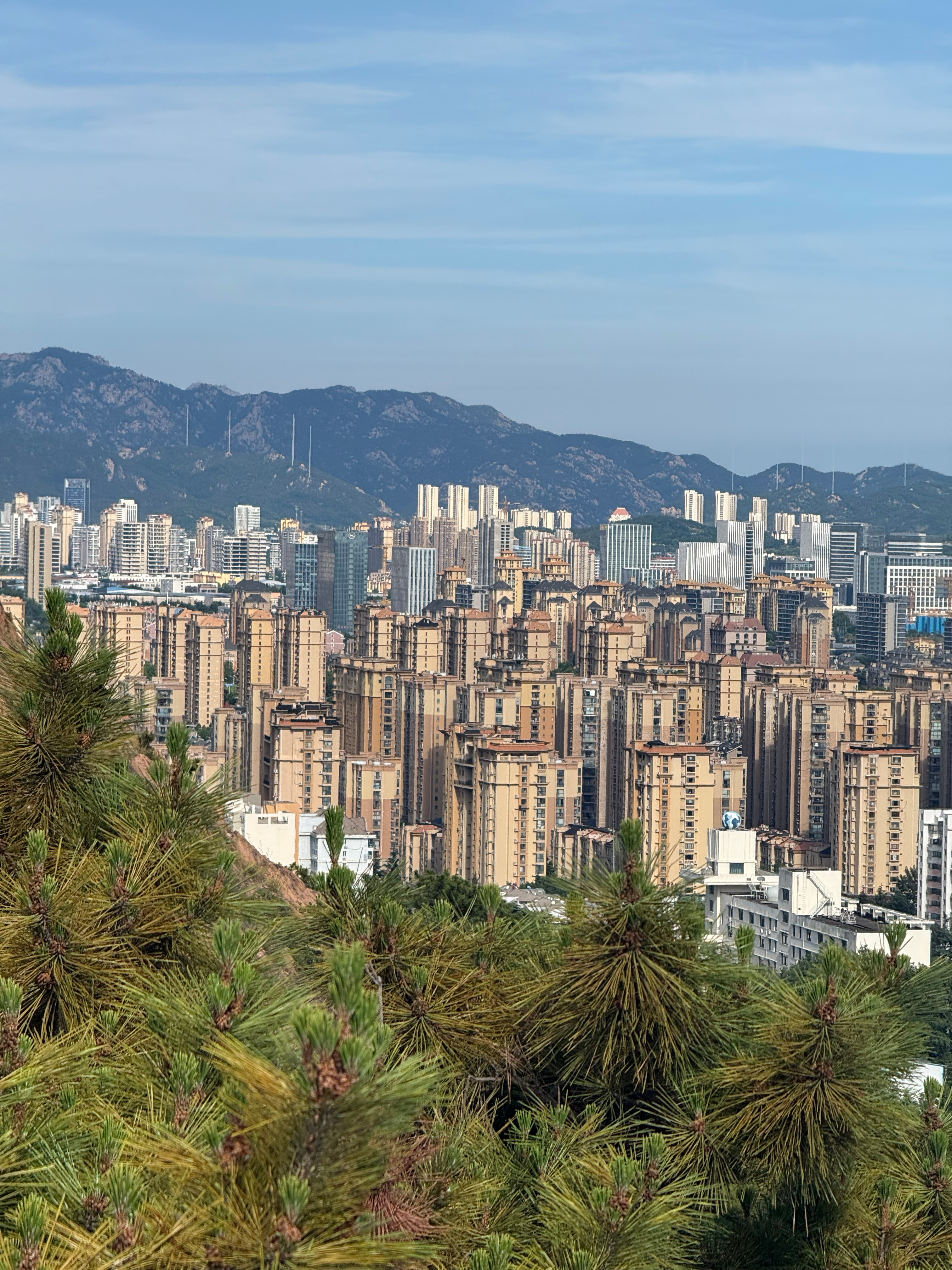 莫名其妙就带薪爬了个山，打开地图一看离我家还挺近，上去以后好像还能看到我家，等周