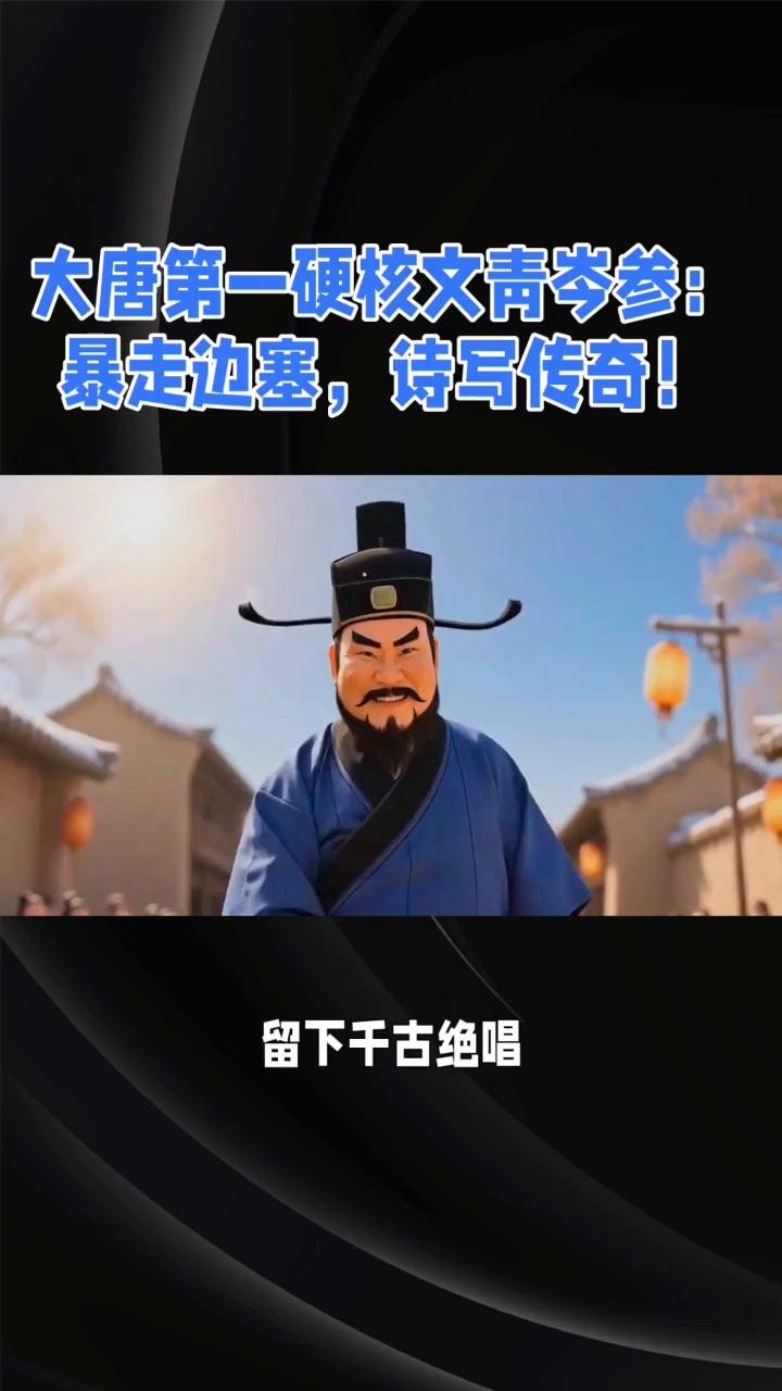 大唐第一硬核文青岑参：暴走边塞，诗写传奇！
家人们，今天咱们要聊的这位可是大唐诗