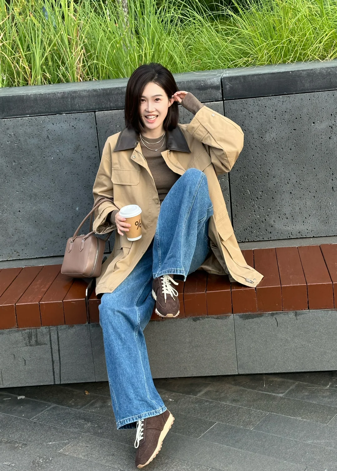 OOTD 今天穿的复古外套牛仔裤