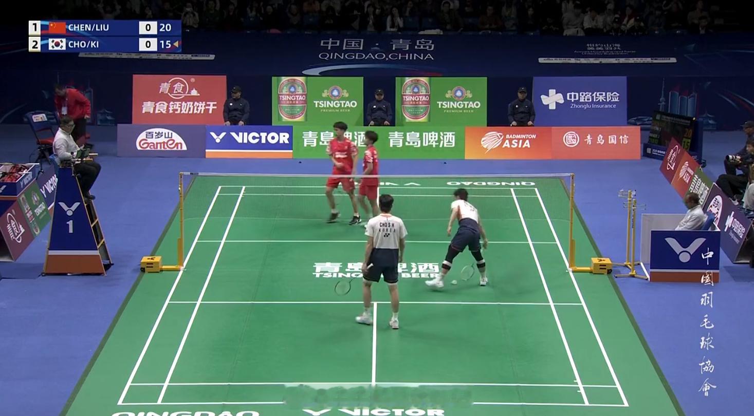 男团 半决赛 中国 1-2 韩国 男单 王正行 19-21 21-16 13-2