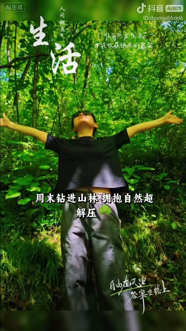 周末钻进山林拥抱自然超解压。
周末躲进山林拥抱自然的治愈力，松弛感。周末进山打卡