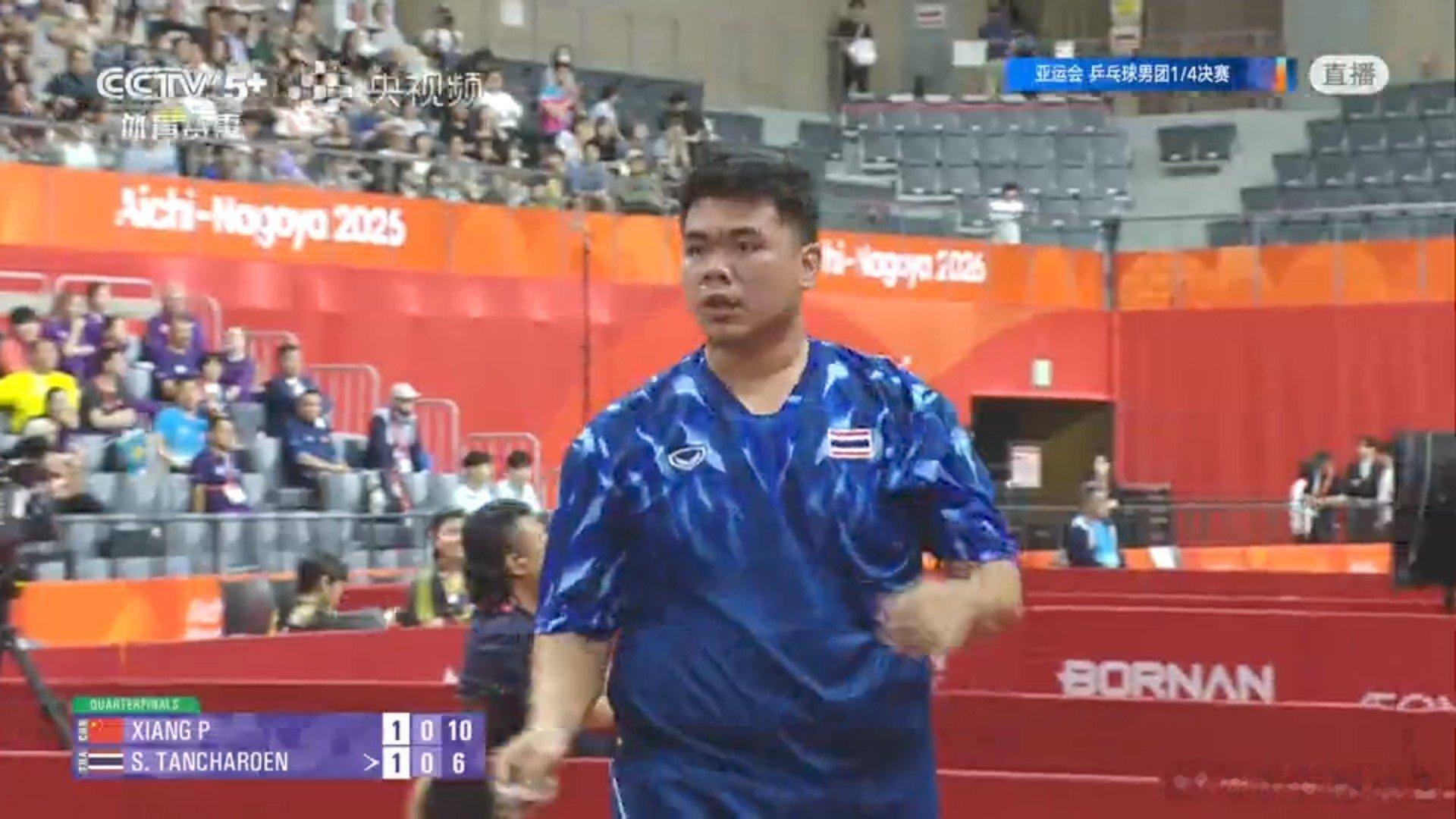 国乒男团1比1泰国泰国的乒乓球啥时候这么厉害了，萨拉尤特·坦查伦的反手拧拉，一绝