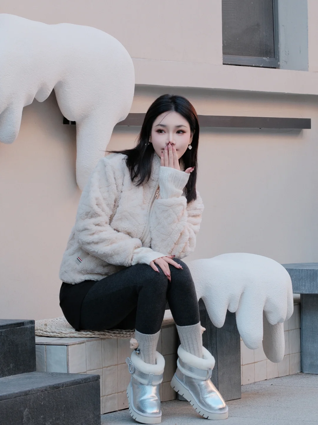 韩系慵懒感穿搭～