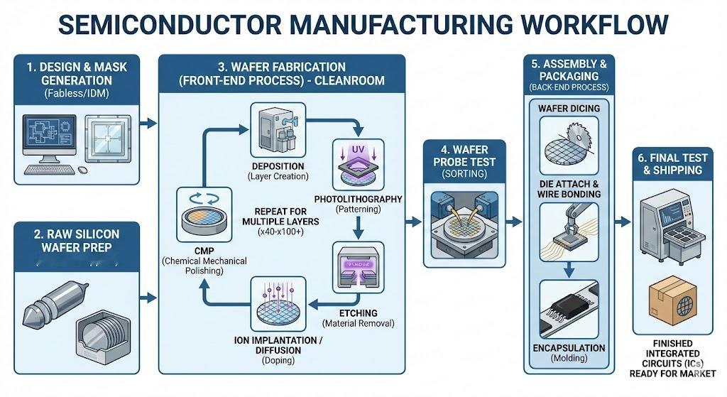 测试了一下，用nano banana pro生成了一张芯片的制作流程图。对比旧模
