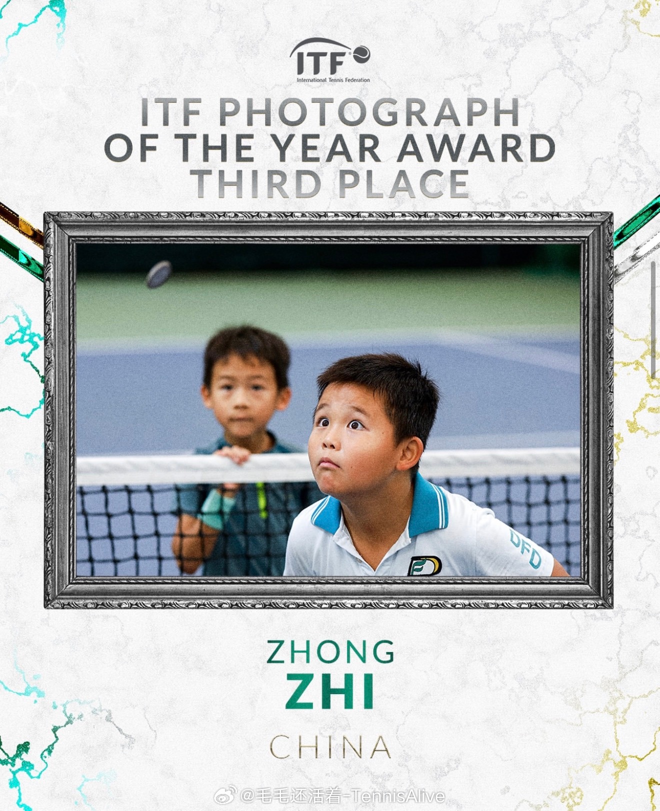 ITF年度摄影第三名：中国摄影师钟智。 