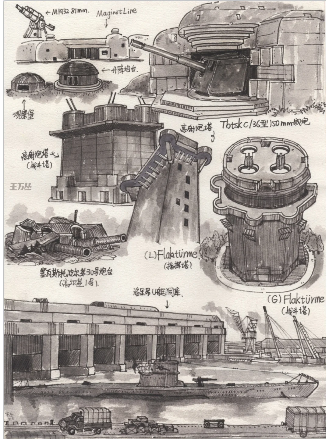 速写存档丨二战堡垒小记