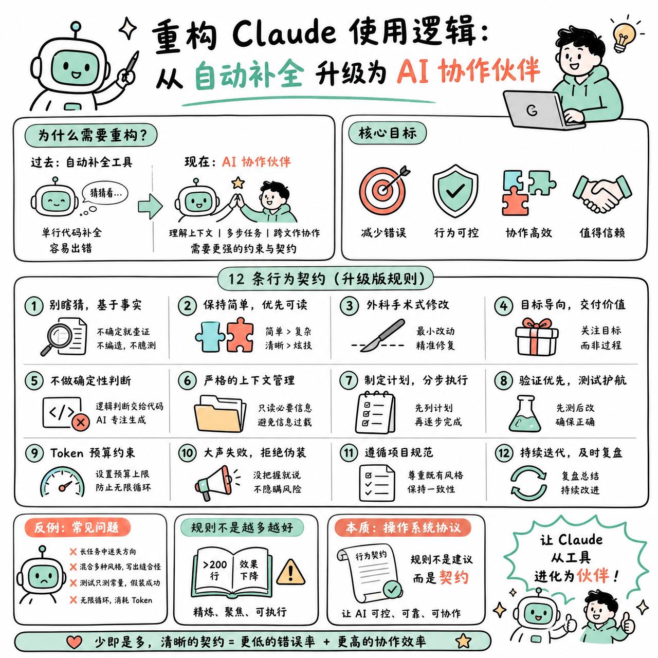 【重构 Claude 使用逻辑：从自动补全升级为 AI 协作伙伴】

快速阅读：