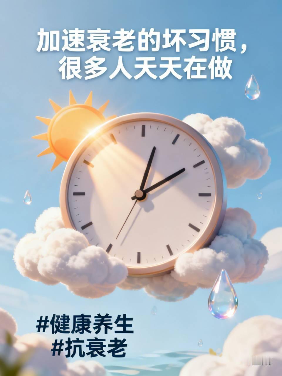 标题：加速衰老的坏习惯，很多人天天在做
别小看日常习惯，有些行为会悄悄加速衰老。