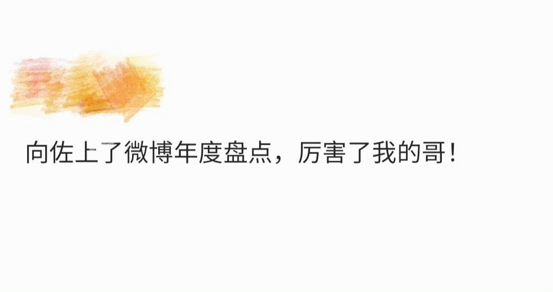 看来向佐是真的红了，直接都上了微博年度盘点了，不得不说看到这个画面的时候真的感觉