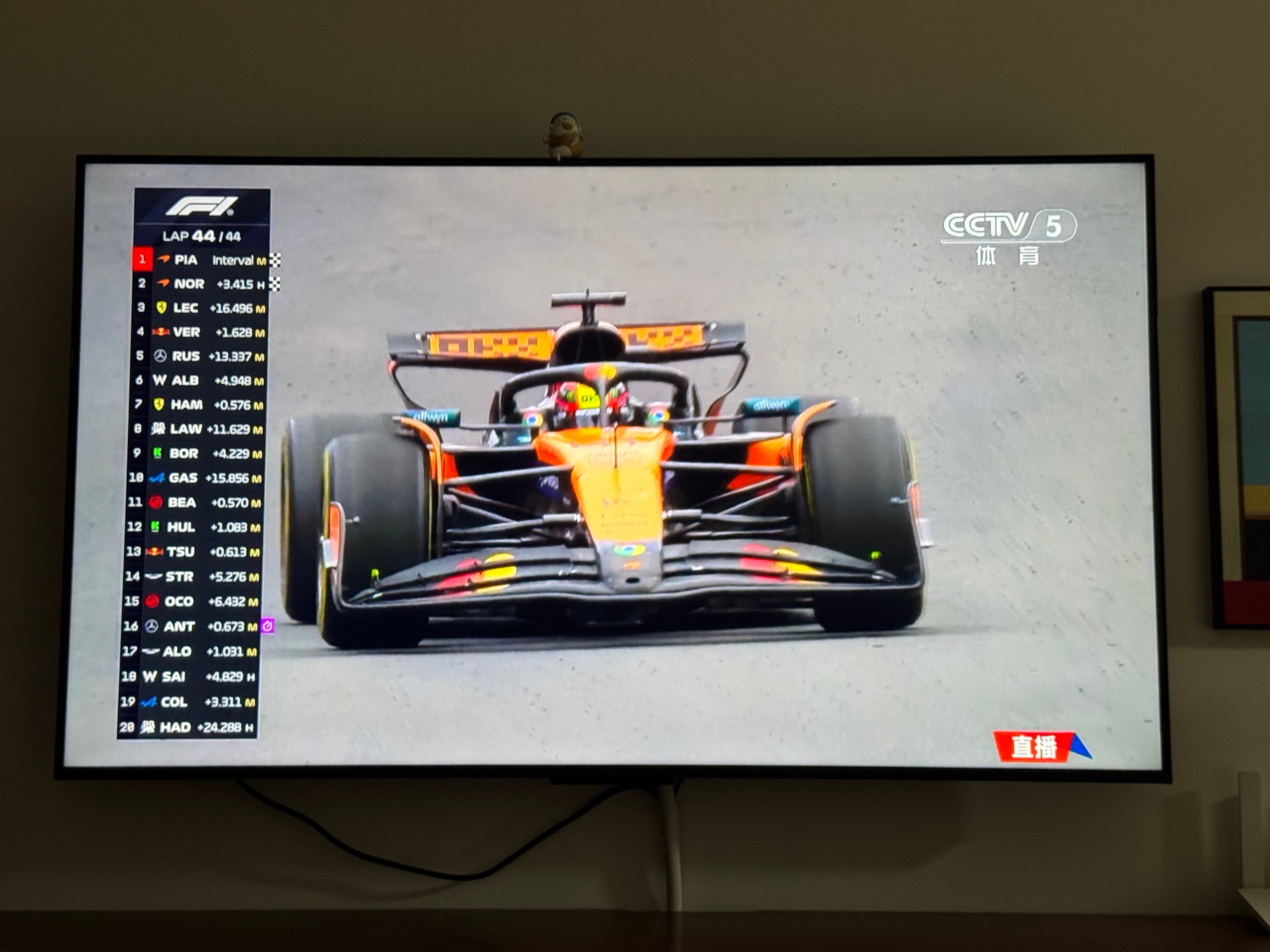 恭喜皮亚斯特里夺F1比利时站冠军今晚2025f1比利时大奖赛 虽然因为大雨延后举
