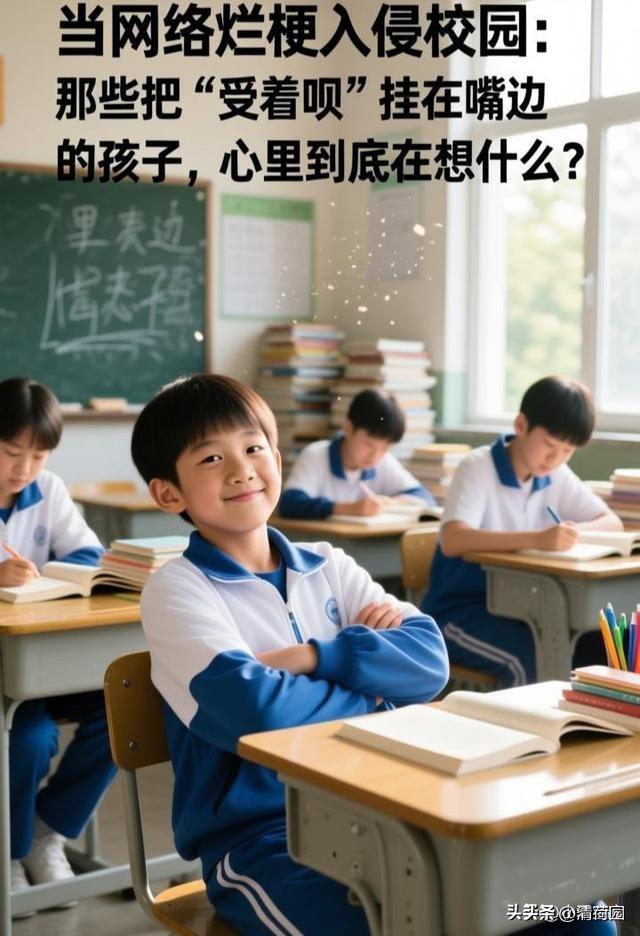 《人民日报》痛批烂梗泛滥，戳中了无数家长的焦虑。当小学生满嘴"那咋了""包的包的