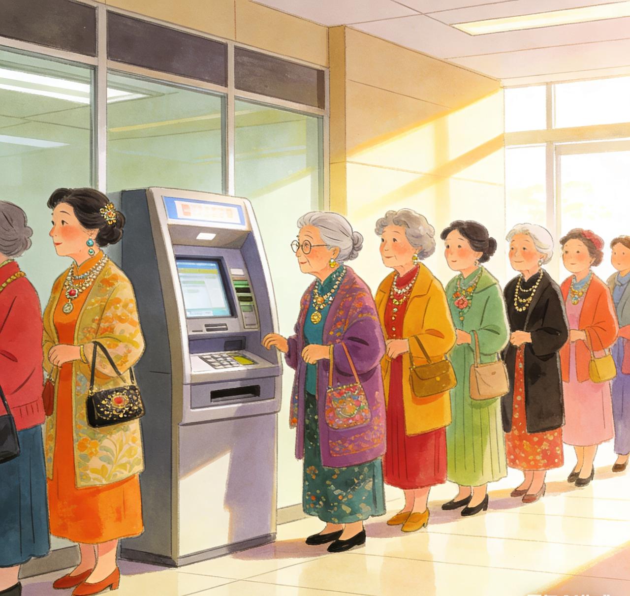 今天路过一个银行聚集地，平常基本见不到人的马路上，竟然排起了长队。几乎每个银行门