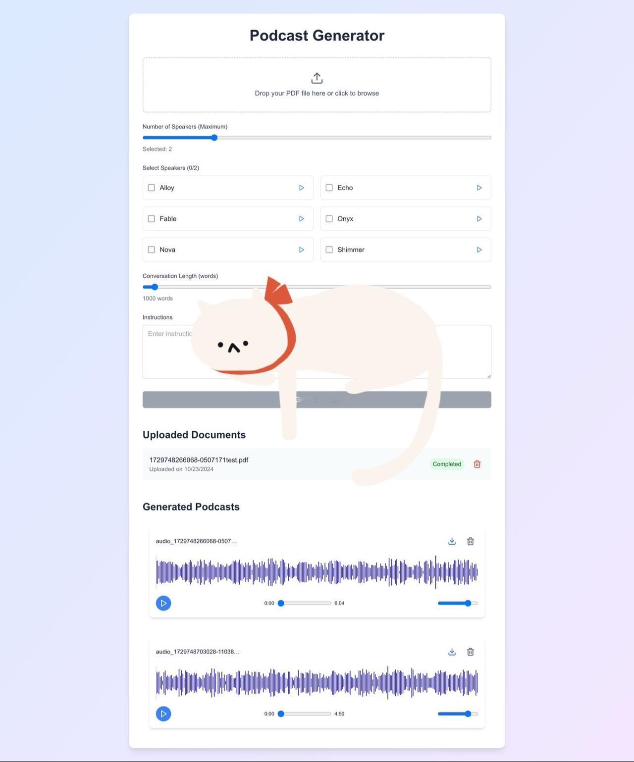 1.AI 黑科技！Doc2Podcast 一键将 PDF 变为播客音频，个性化语
