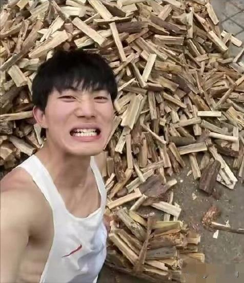 这就是五一放假的意义吧！湖北一男生五一放假回家帮父亲砍了1800斤柴，男生说：“