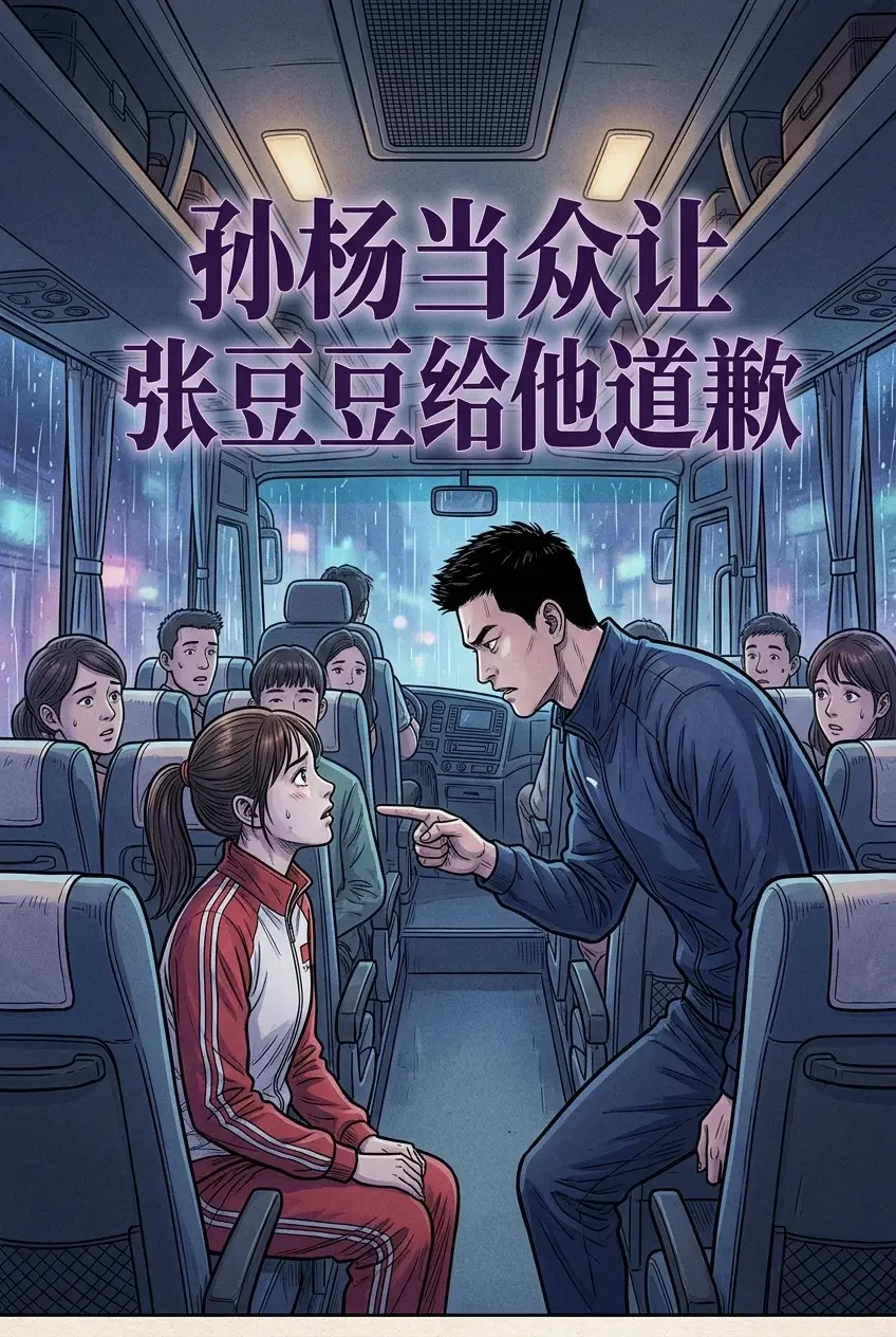 孙杨当众让张豆豆给他道歉。