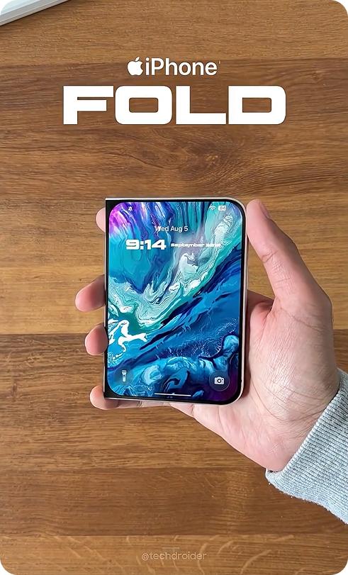 苹果折叠屏：iPhone FOLD来了，看了下开箱视频，感觉没有预期的弔[捂脸]