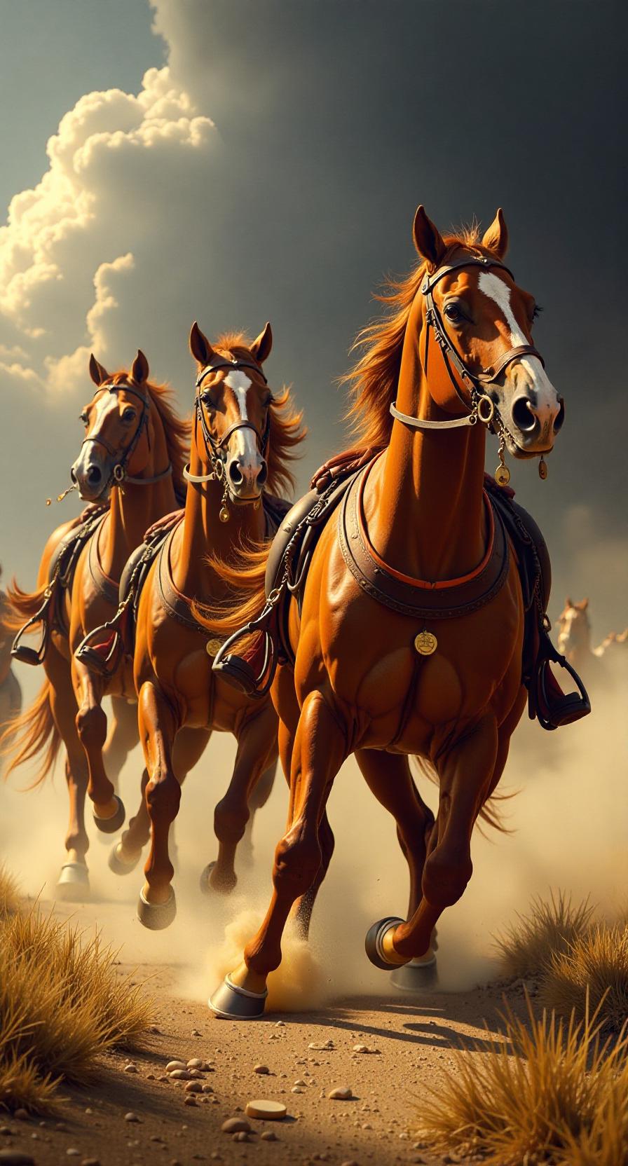 这套奔马图的壁纸太漂亮了，马代表着永往直前，奔腾不息，马的奔腾五花八门，但不论各