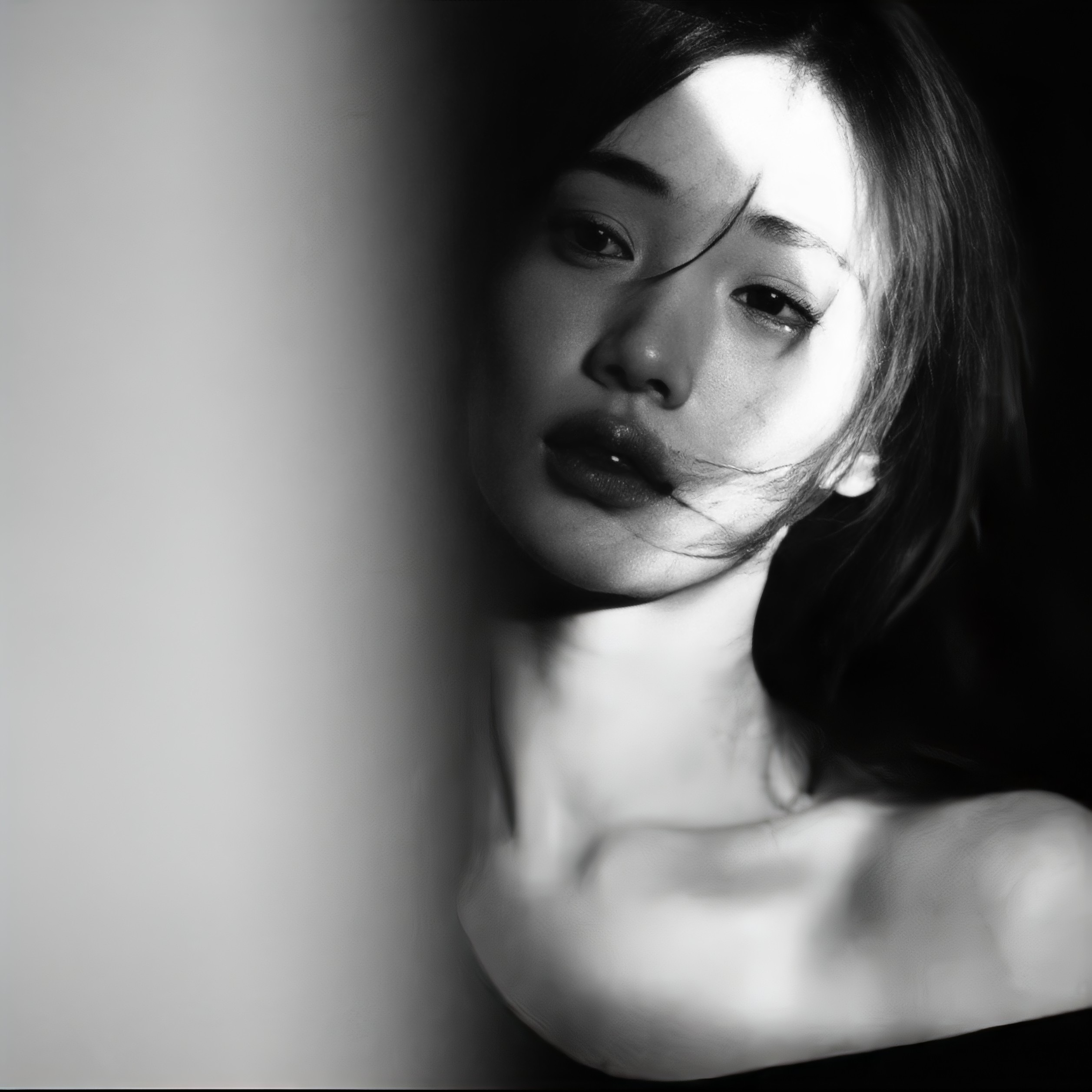 𝘄𝗲𝗰𝗵𝗮𝘁 女生头像背景图丨黑白 ​​​