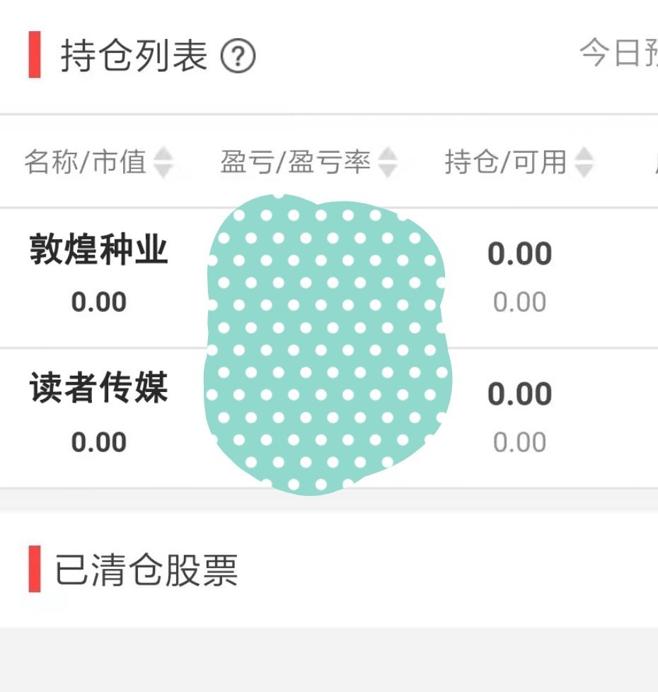清仓了 ​​​