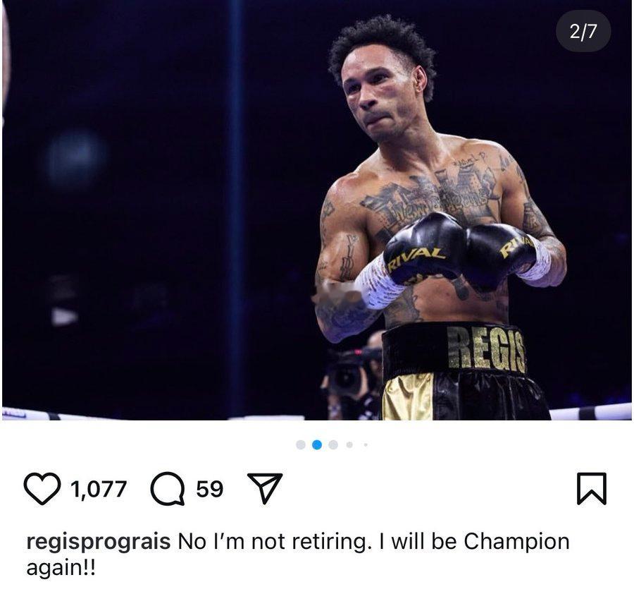#拳坛速递# 雷吉斯-普罗格雷伊斯（Regis Prograis）表示，在输给杰