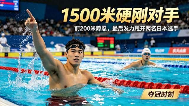 标题：19岁张展硕豪取亚运7金！日本选手看到奖牌惊出表情包