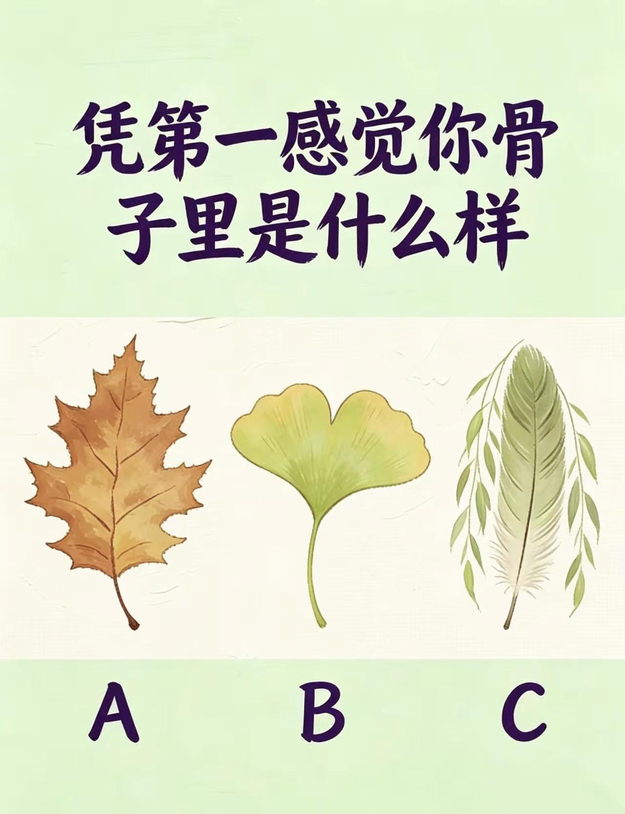  选一片叶子，看透骨子里真实的你

性格测试