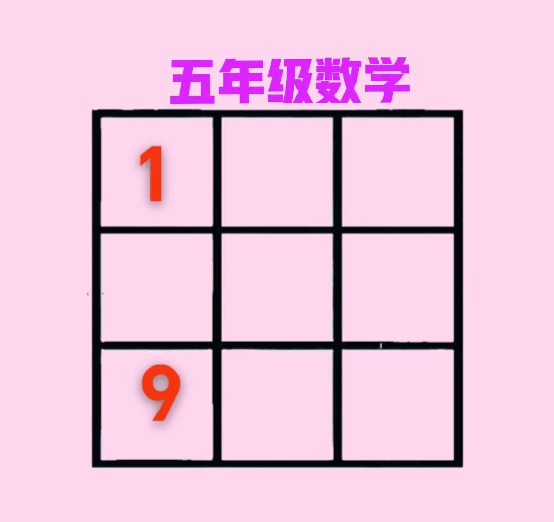 另类三阶幻方：只给2个数，要填7个数，中心数、幻和均未知！咋求其所有解？五年级数