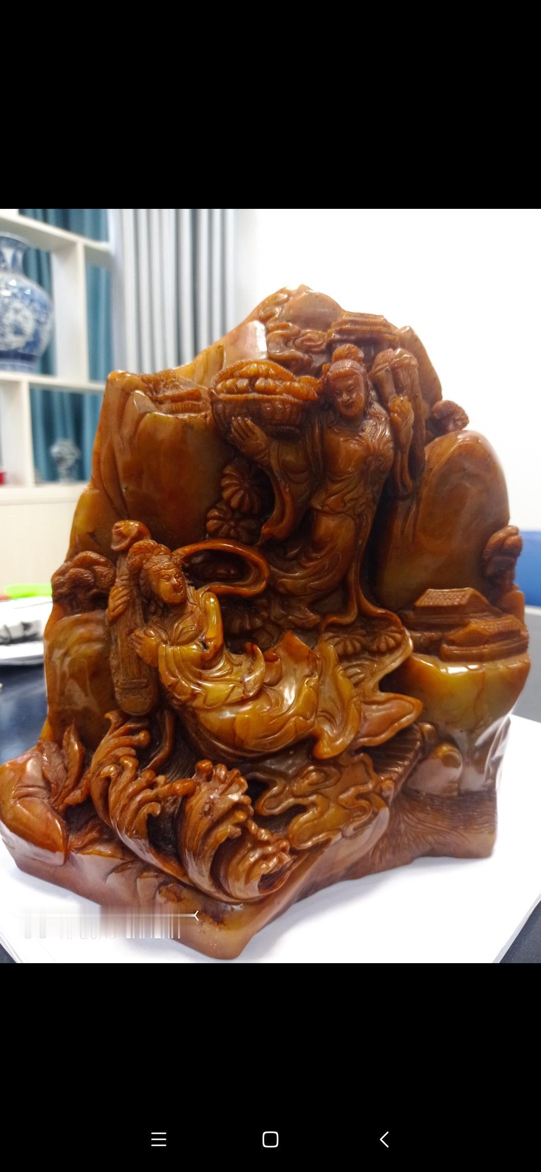 八斤重寿山（鹿目）田黄王欣赏！

重达八斤的寿山（鹿目）田黄王，这妥妥是石界王者