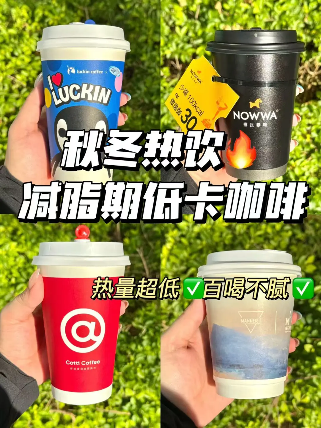 减脂党‼️秋冬低卡咖啡合集🔥附真实热量㊙️