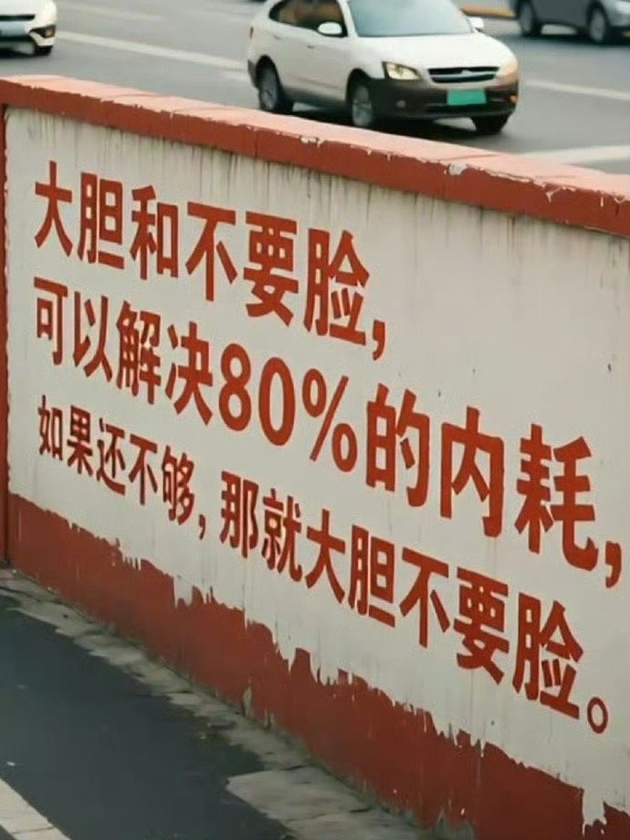 大胆和不要脸，可以解决80%的内耗。 
