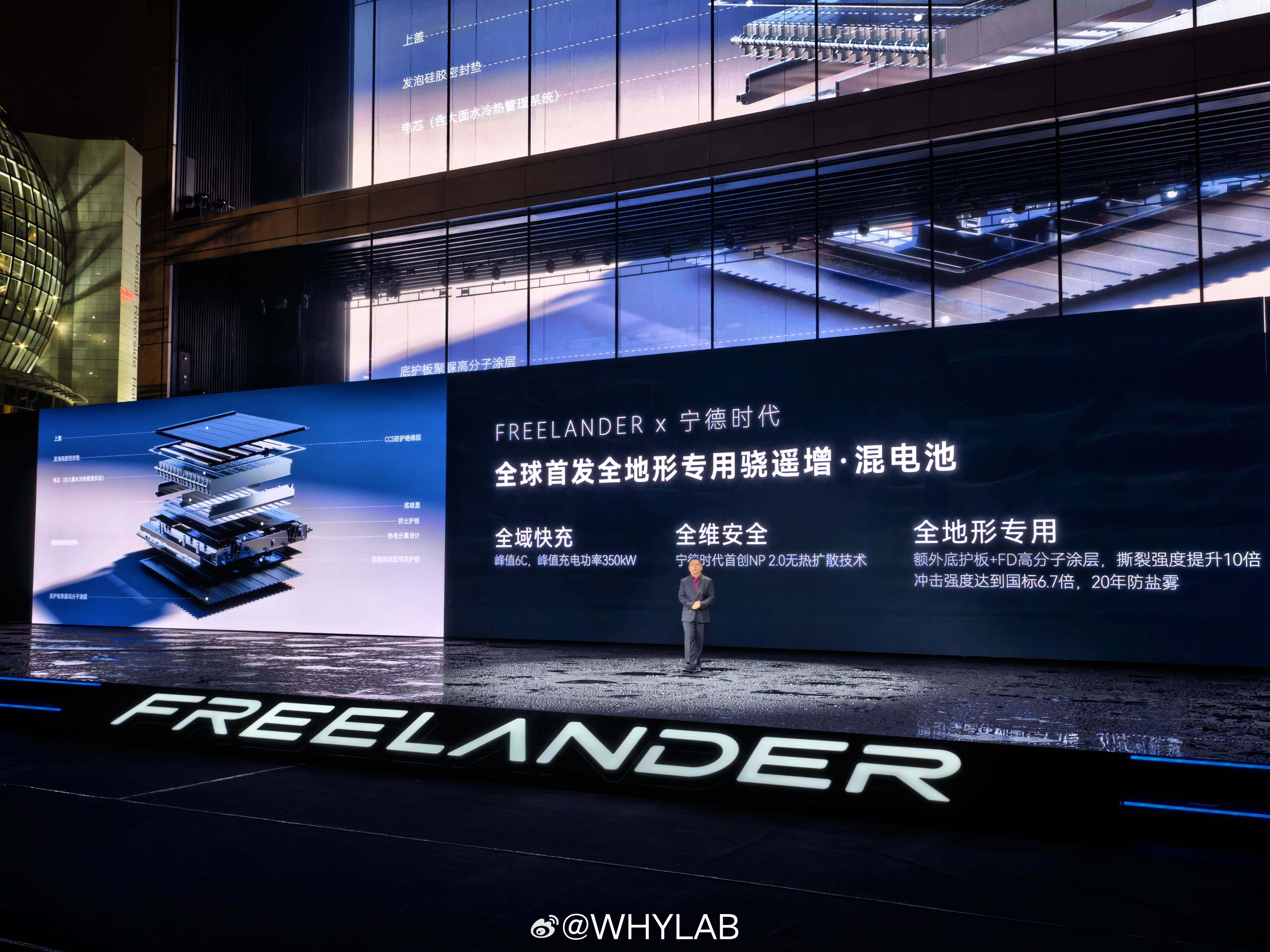 FREELANDER 神行者全球首发全地形专用骁遥增·混电池，峰值 6C 快充，