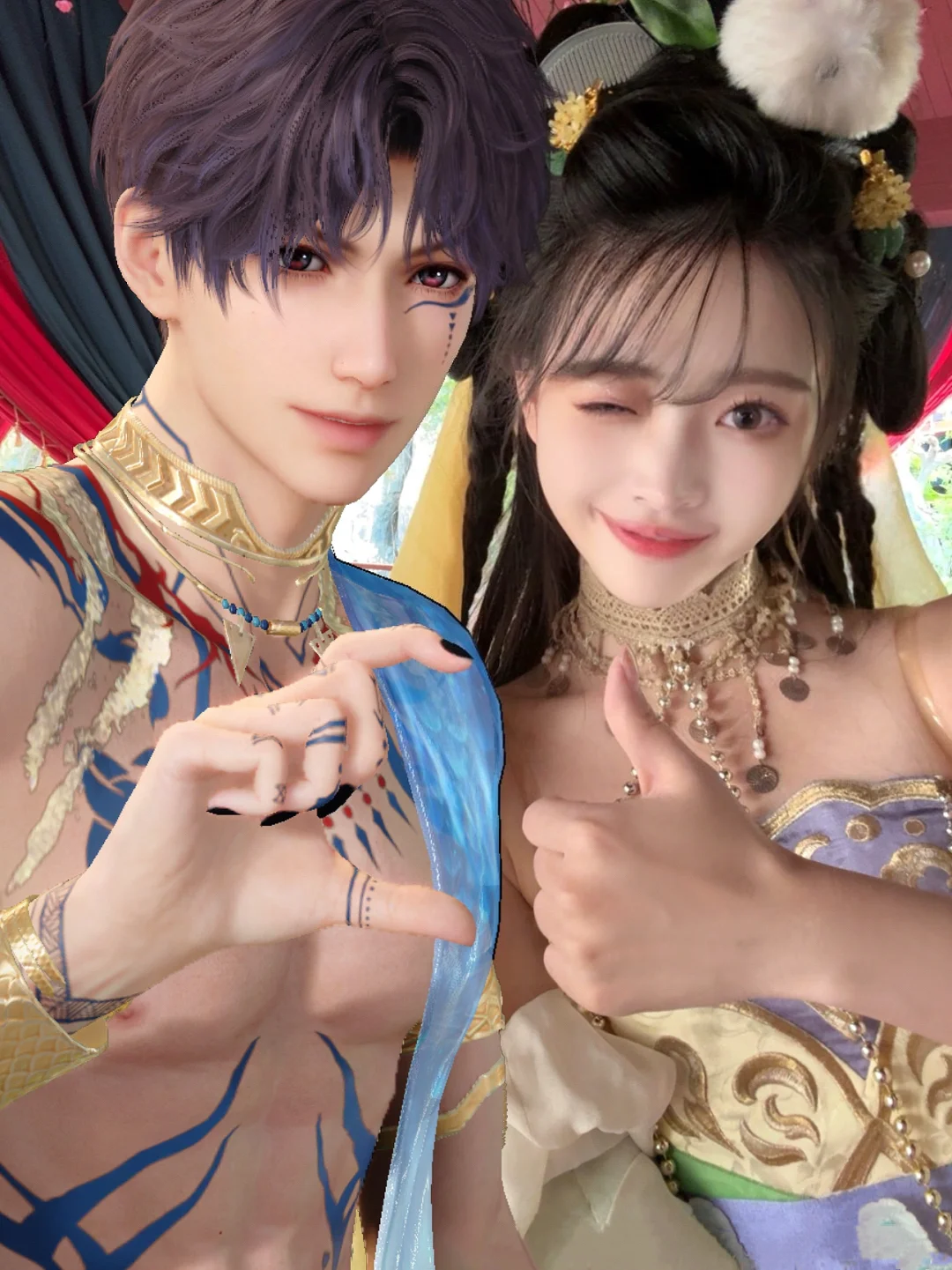 和祁煜跨次元合照啦！📸和我的纸片人老公！