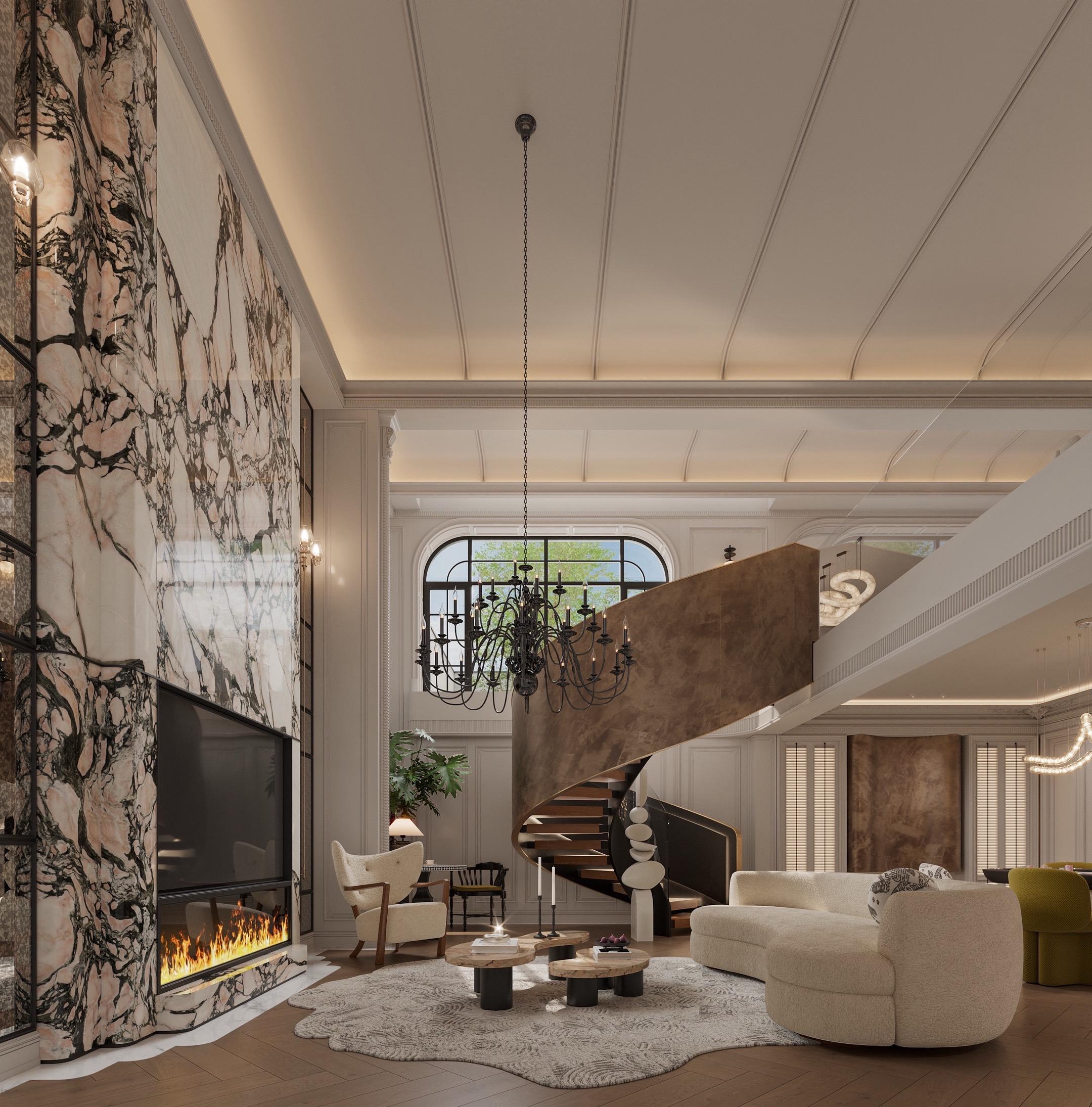 昆明女王别墅｜住进香奈儿城堡！昆明女王别墅｜住进香奈儿城堡！挑空客厅+...