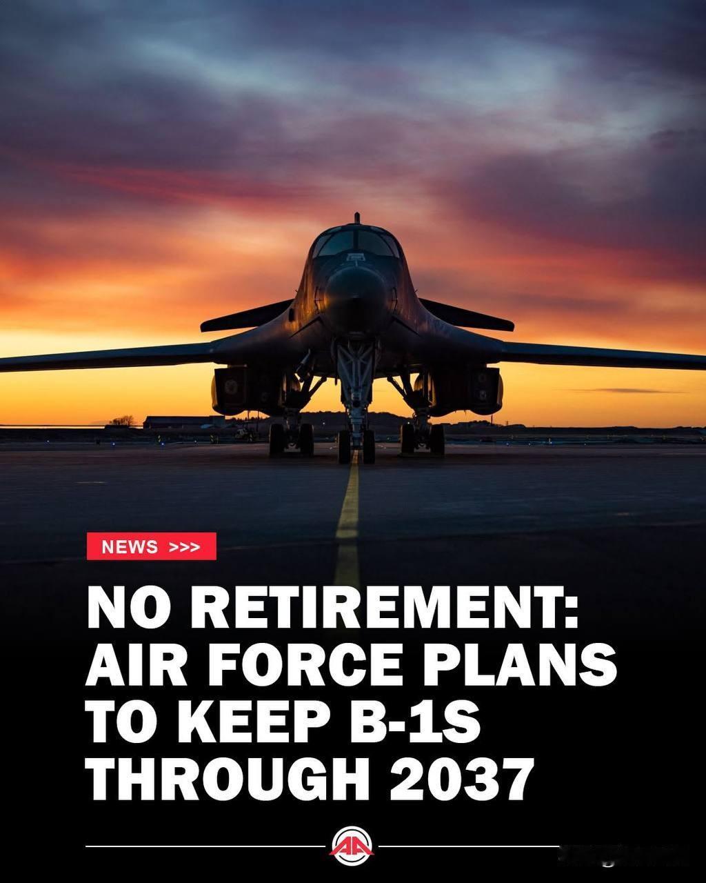 美国空军目前还不打算让 B-1“枪骑兵”轰炸机退役。
      目前计划让该机