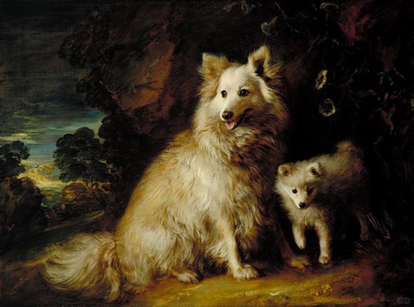 托马斯·庚斯博罗，《博美犬家族》，1777 年，泰特美术馆