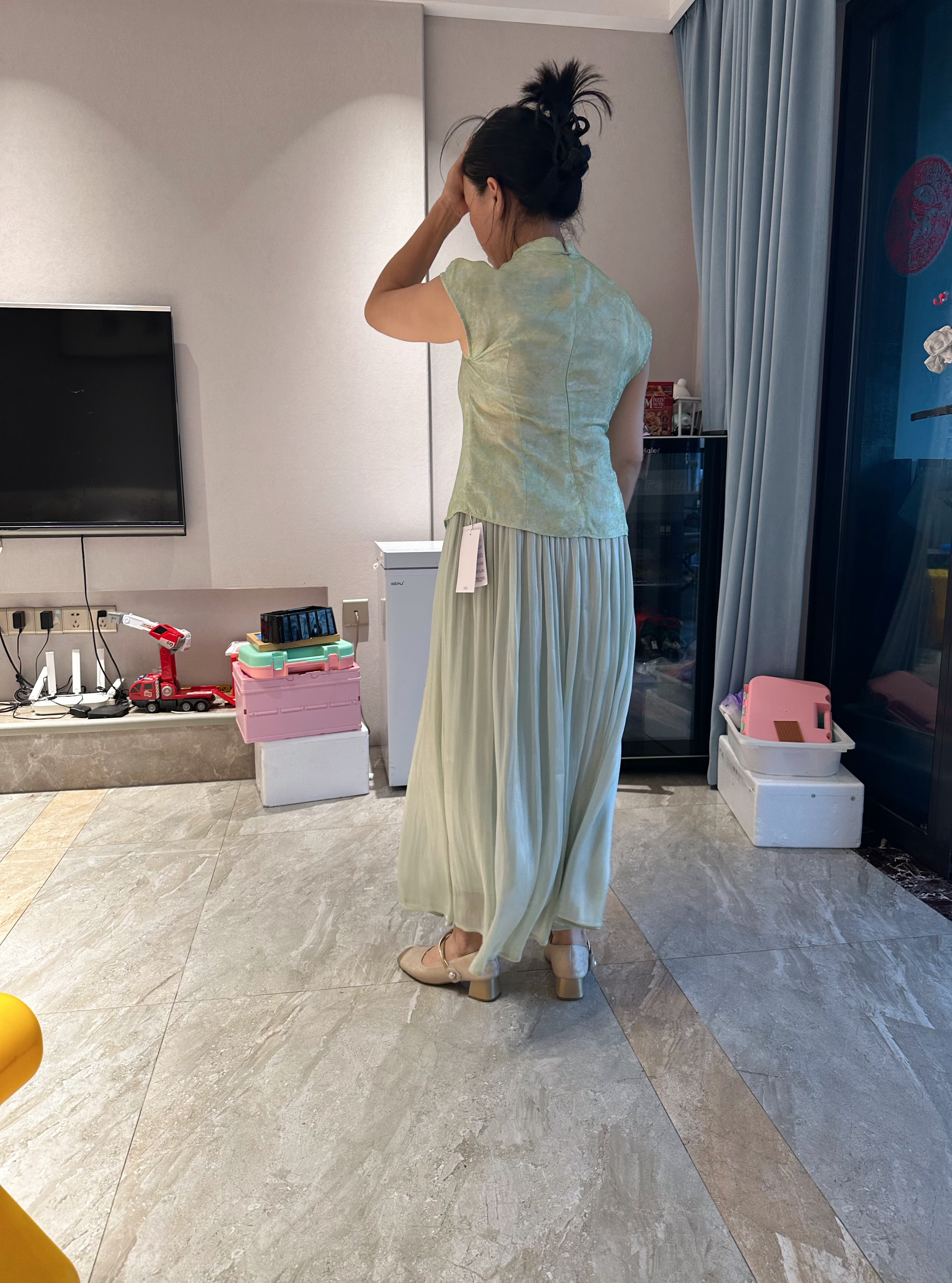 给婆婆买的这两套，可以么？公公拍的照片。 