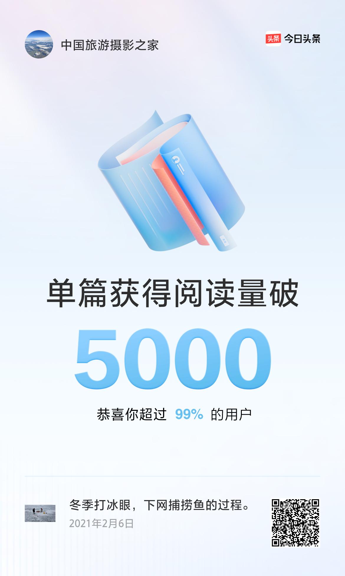 🎉我创作的单篇内容获得超过5000阅读量啦！