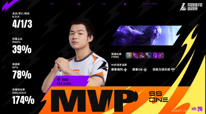 2026WRL夏季赛 第二局：SS1 2-0 WBG本局MVP：SS1.kxhb