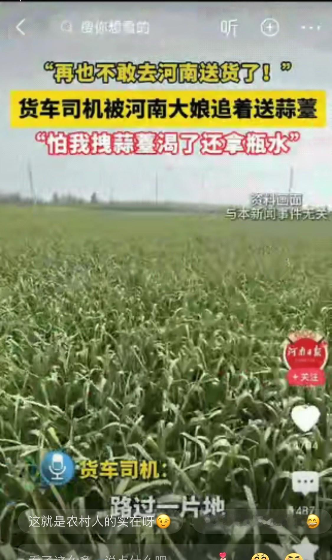 蒜苔一斤两毛三，

人工三块三，

农民宁可烂在地里。

徐州马师傅今年又挂了横