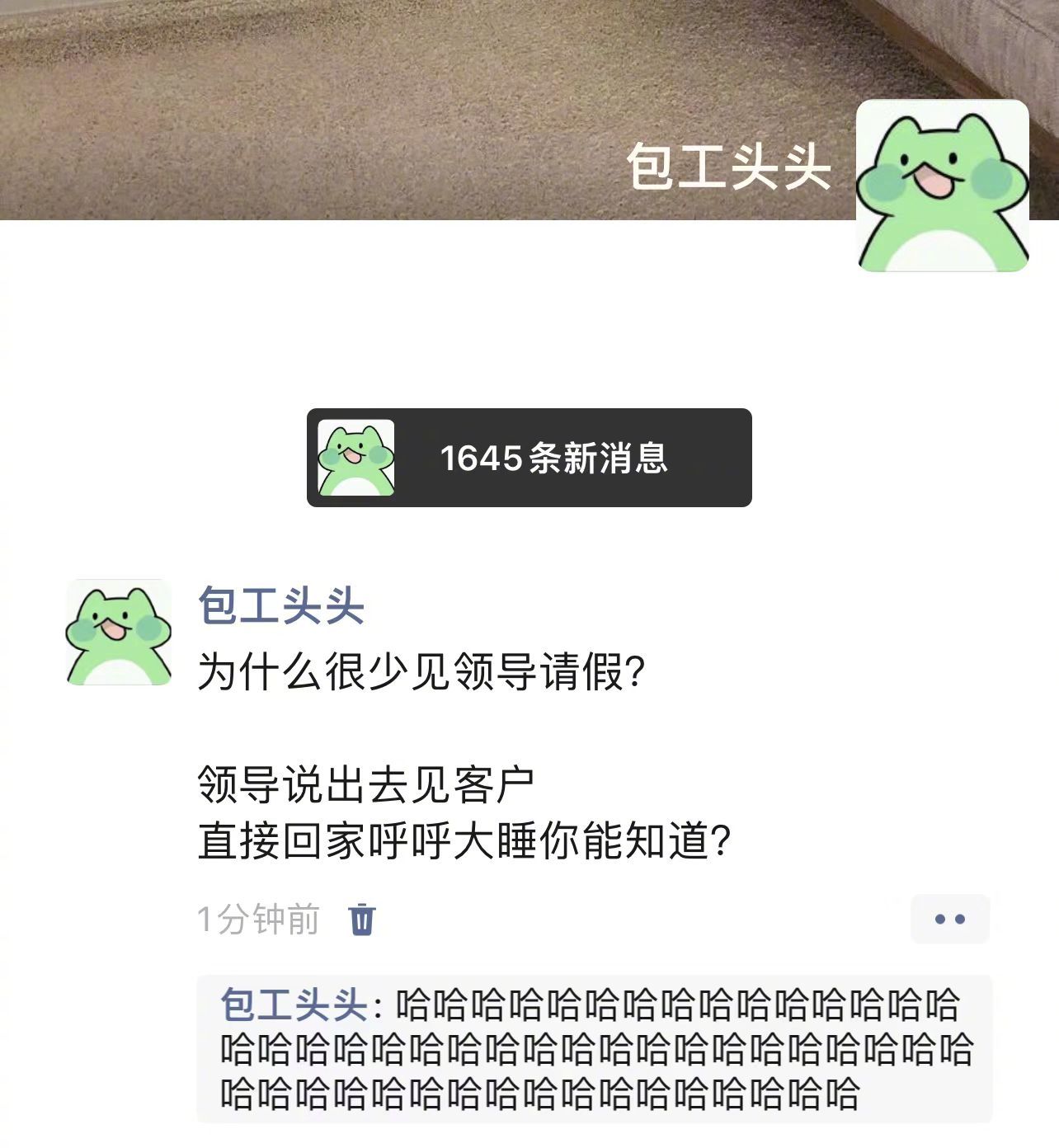 为什么很少见领导请假[doge] 